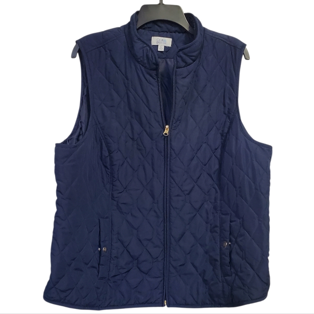 Croft & Barrow Women's Navy Quilted Vest Size XXL